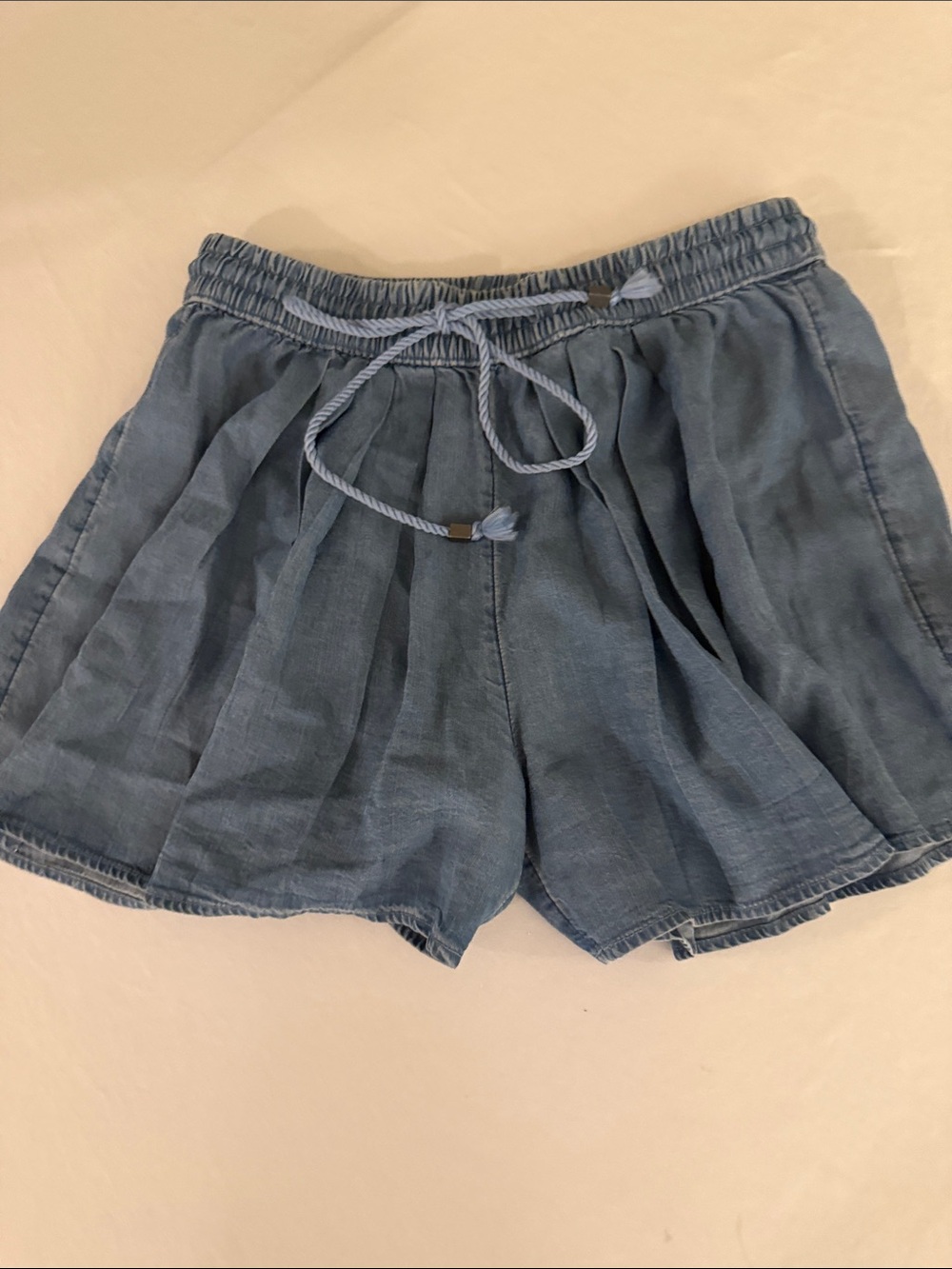Vintage Gap Women's Blue Drawstring flowy Relaxed denim Shorts-XS